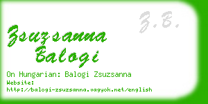 zsuzsanna balogi business card